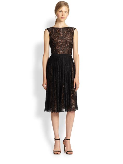 michael kors studded lace dress|Michael Kors black pleated dress.